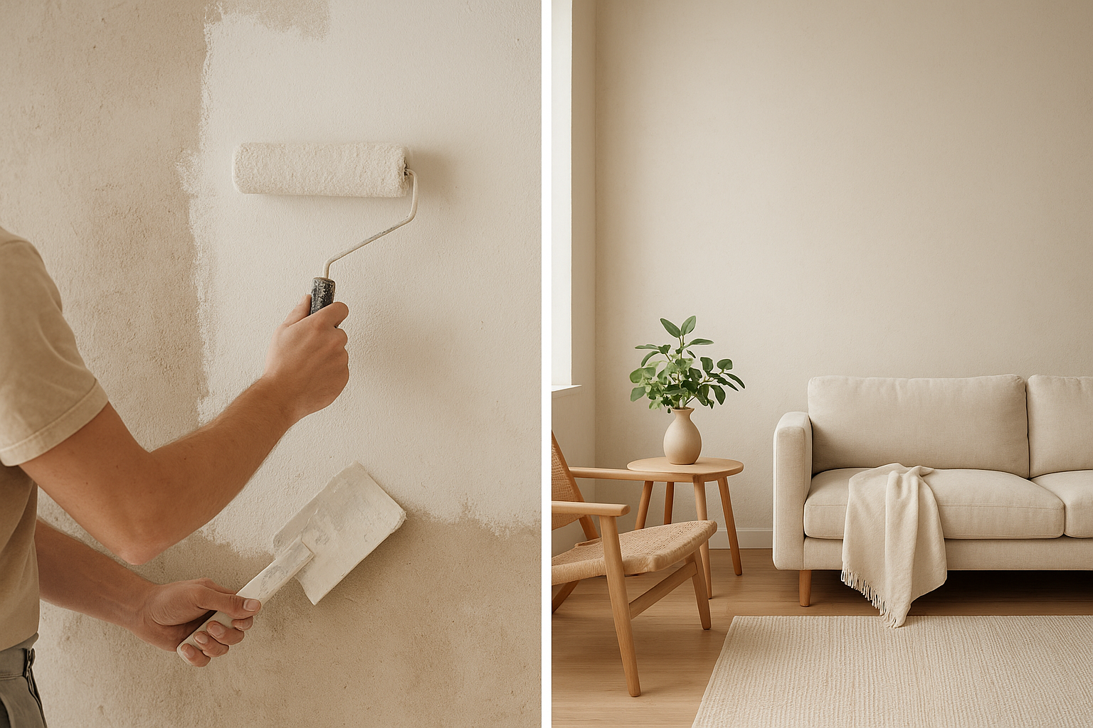 Wandverputz + harmonische Wohnathmosphre