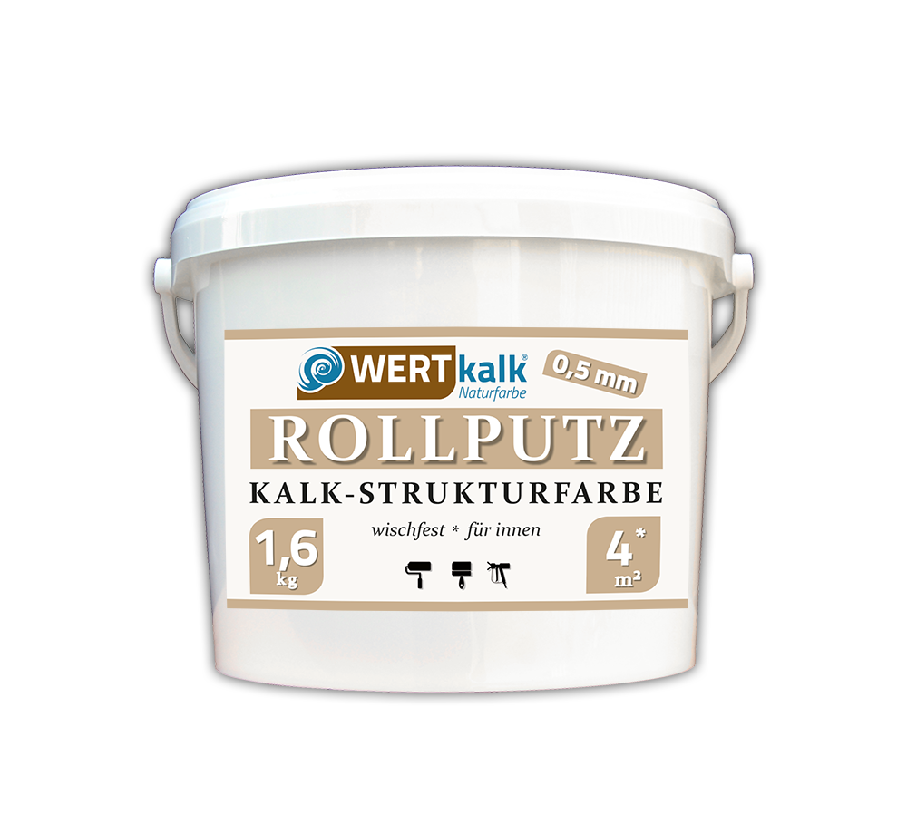 Wertkalk Rollputz Kalkstrukturfarbe | 0.5mm | 1.6kg