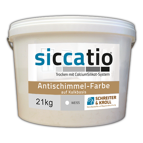 siccatio Antischimmel 21kg für Klimaplatten aus Kalziumsilikat zur Schimmelsanierung mit Kaliumsilikat Klimaplatten von Schreiter & Kroll