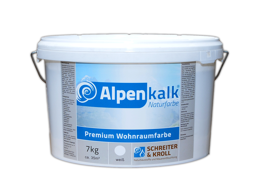 Alpenkalk Premium Wohnraumfarbe ökologische Kalkfarbe