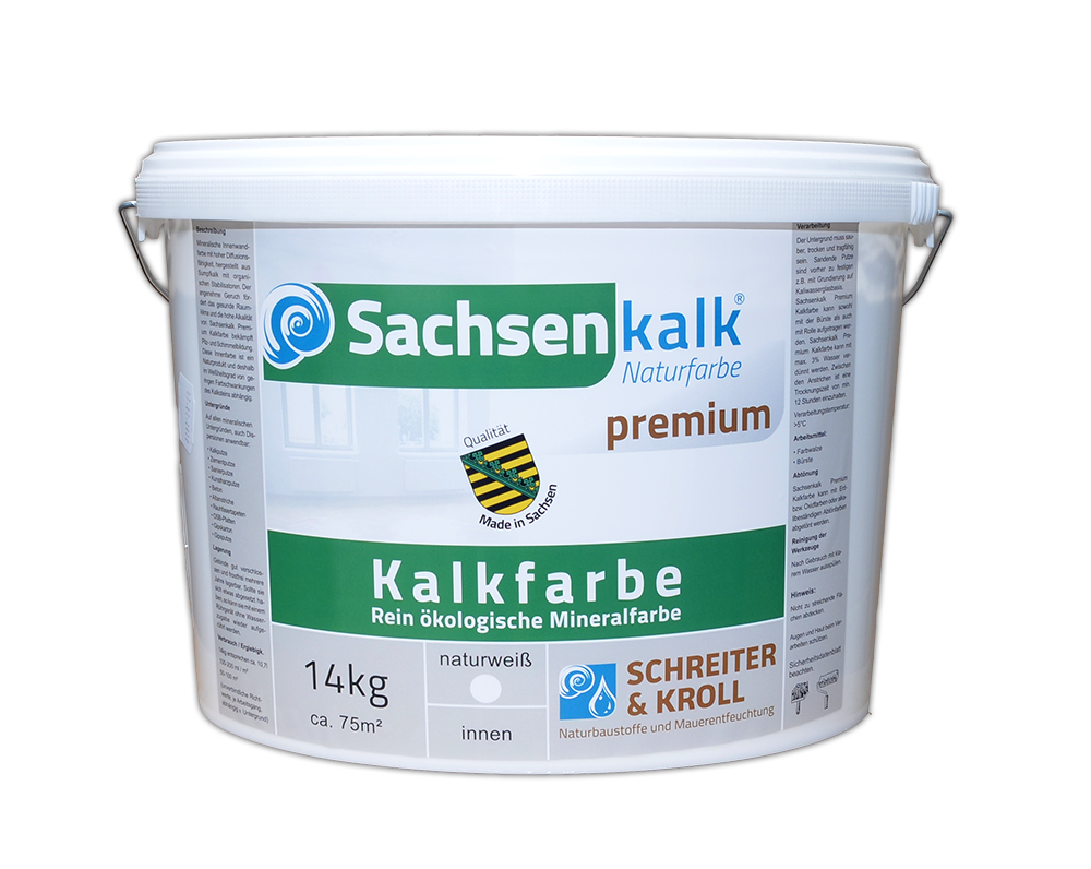 Sachsenkalk Premium Kalkfarbe ökologische Kalkfarbe