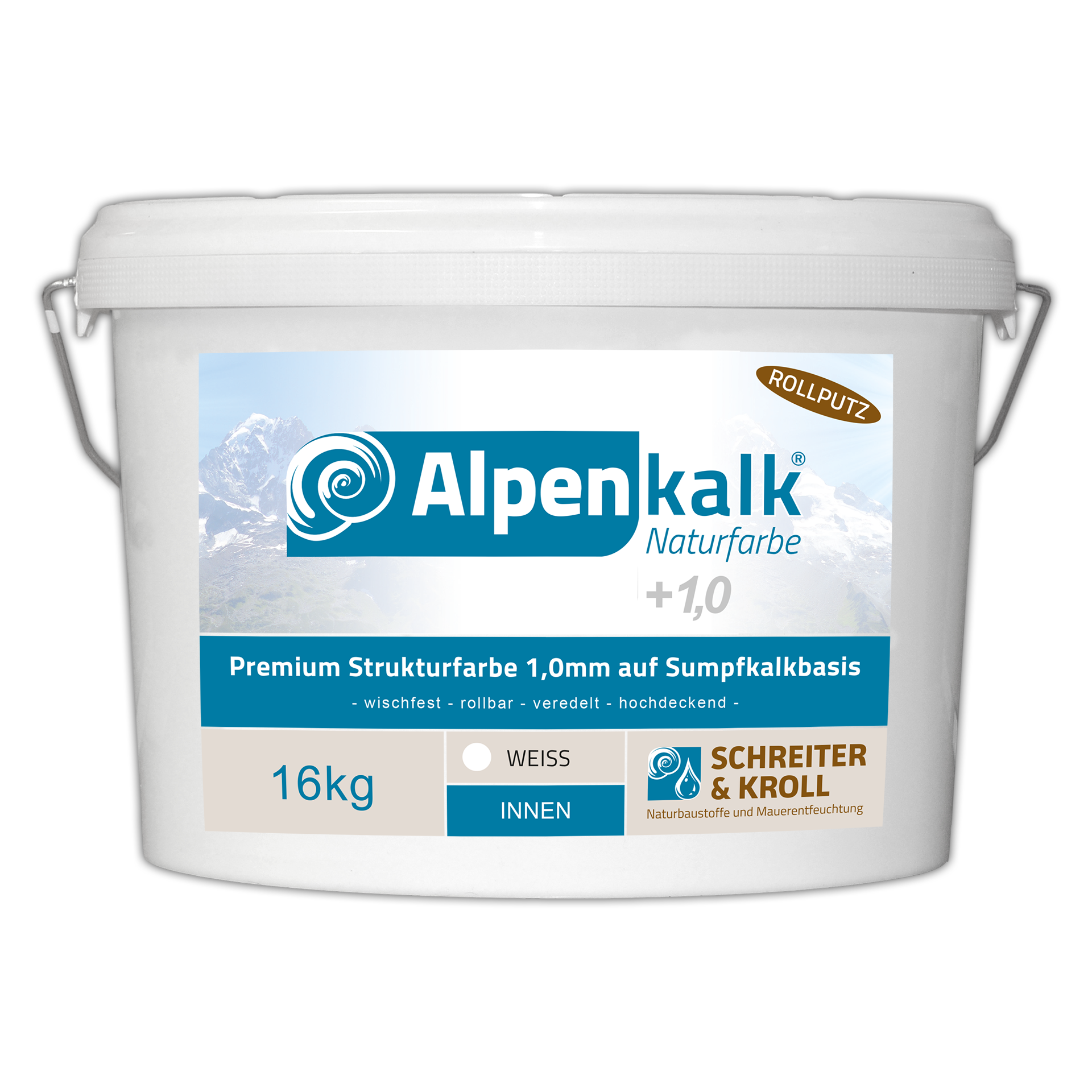 Alpenkalk Premium Strukturfarbe 1kg 1.0mm