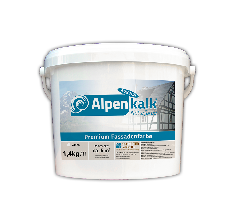 Alpenkalk Premium Fassadenfarbe | 1.4kg